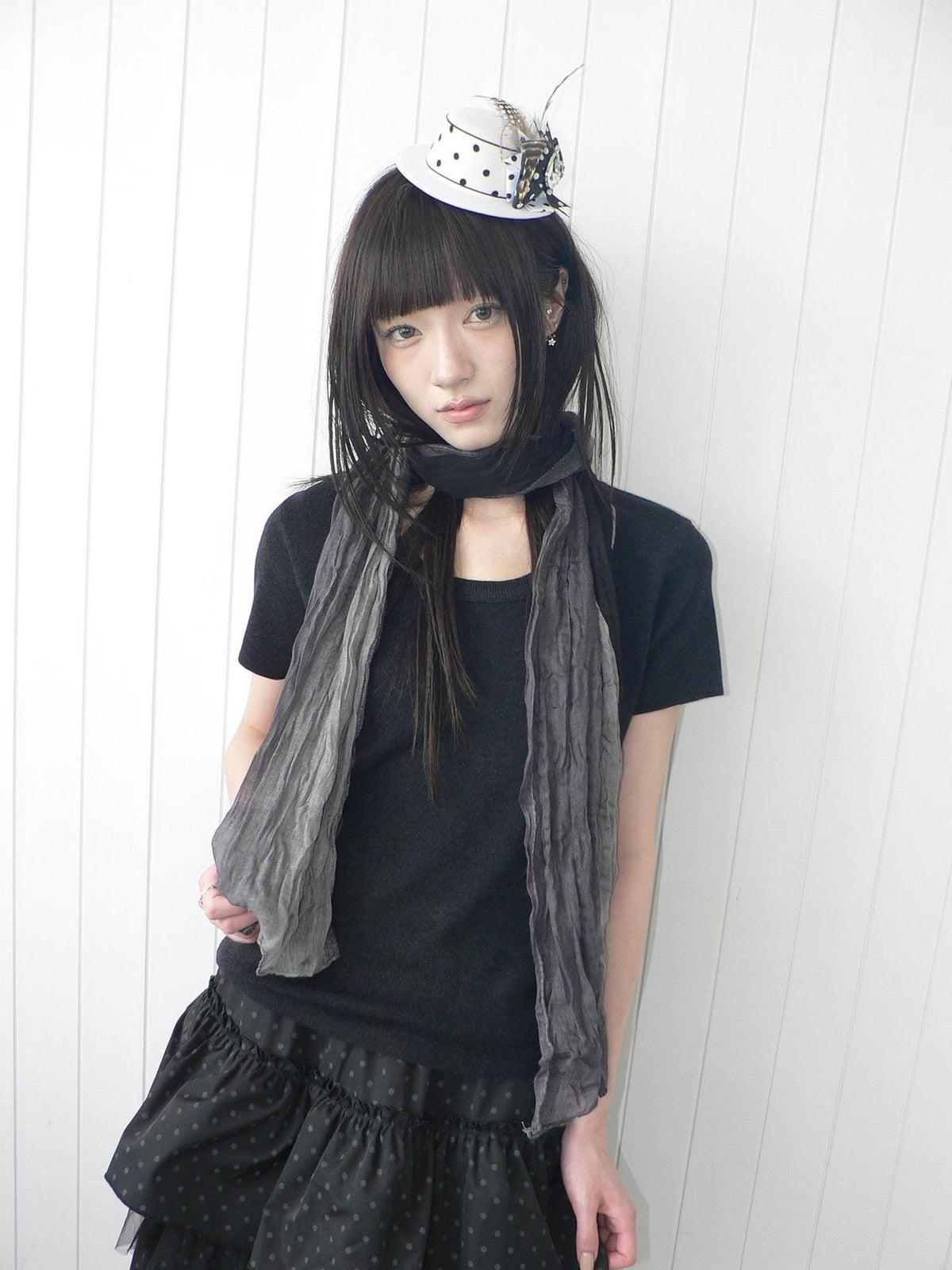ang project Vintage Loose Fit Solid Crew Neck Two Piece Women&