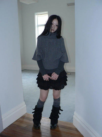 ang project Vintage Loose Knit Turtleneck Sweater Sweater