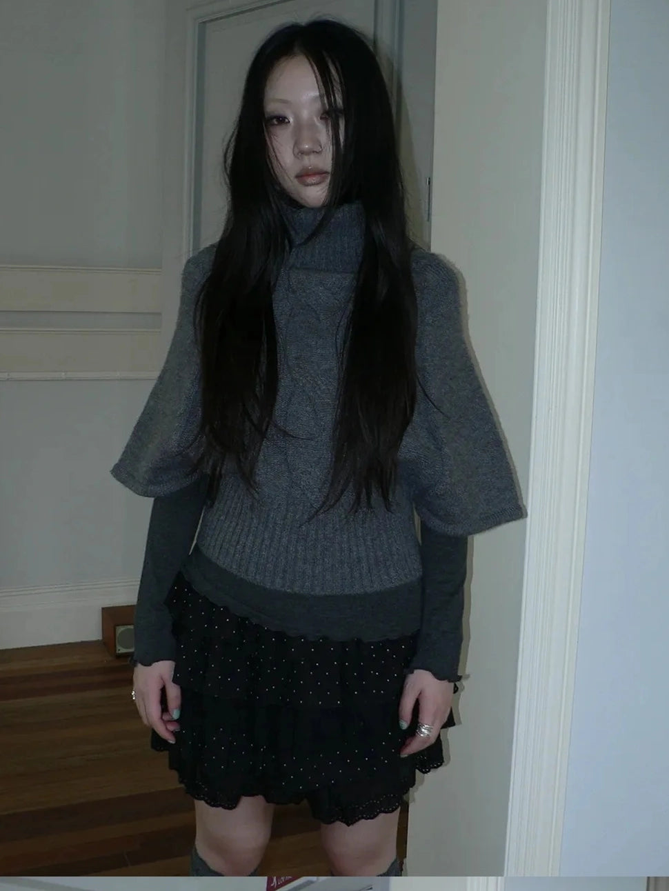 ang project Vintage Loose Knit Turtleneck Sweater Sweater