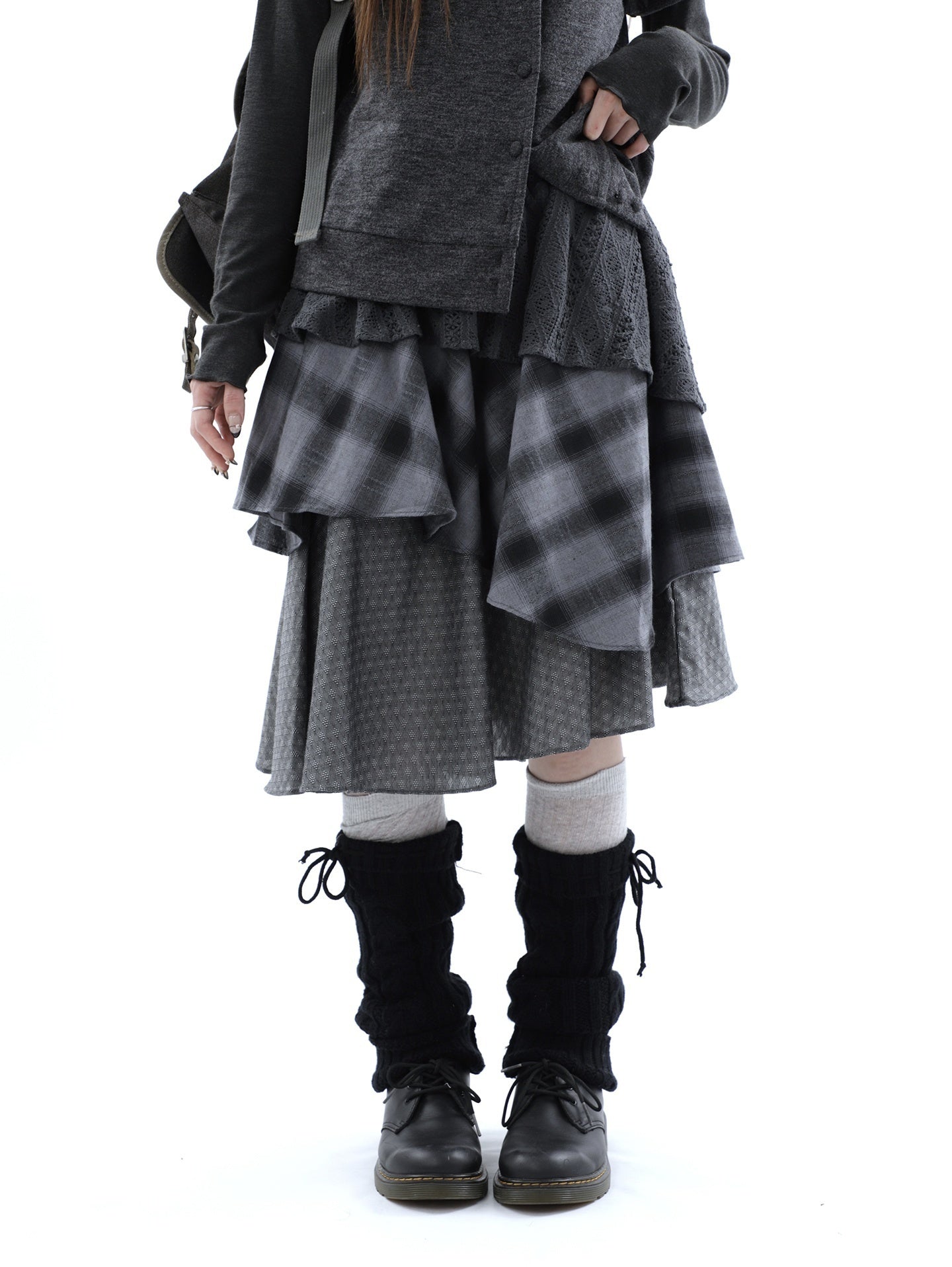 ang_project_Vintage_Plaid_Layered_Patchwork_Asymmetrical_Women&