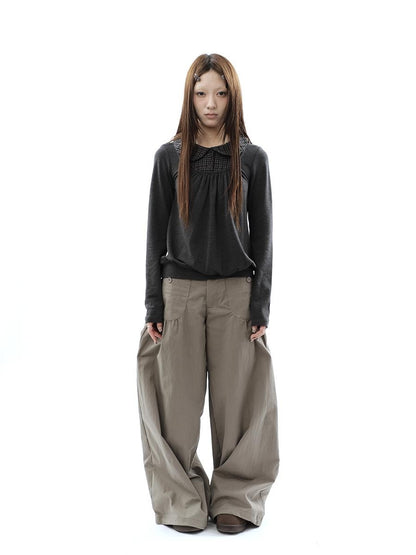 ang project Vintage Plaid Patchwork Pleated Faux Layered Women&