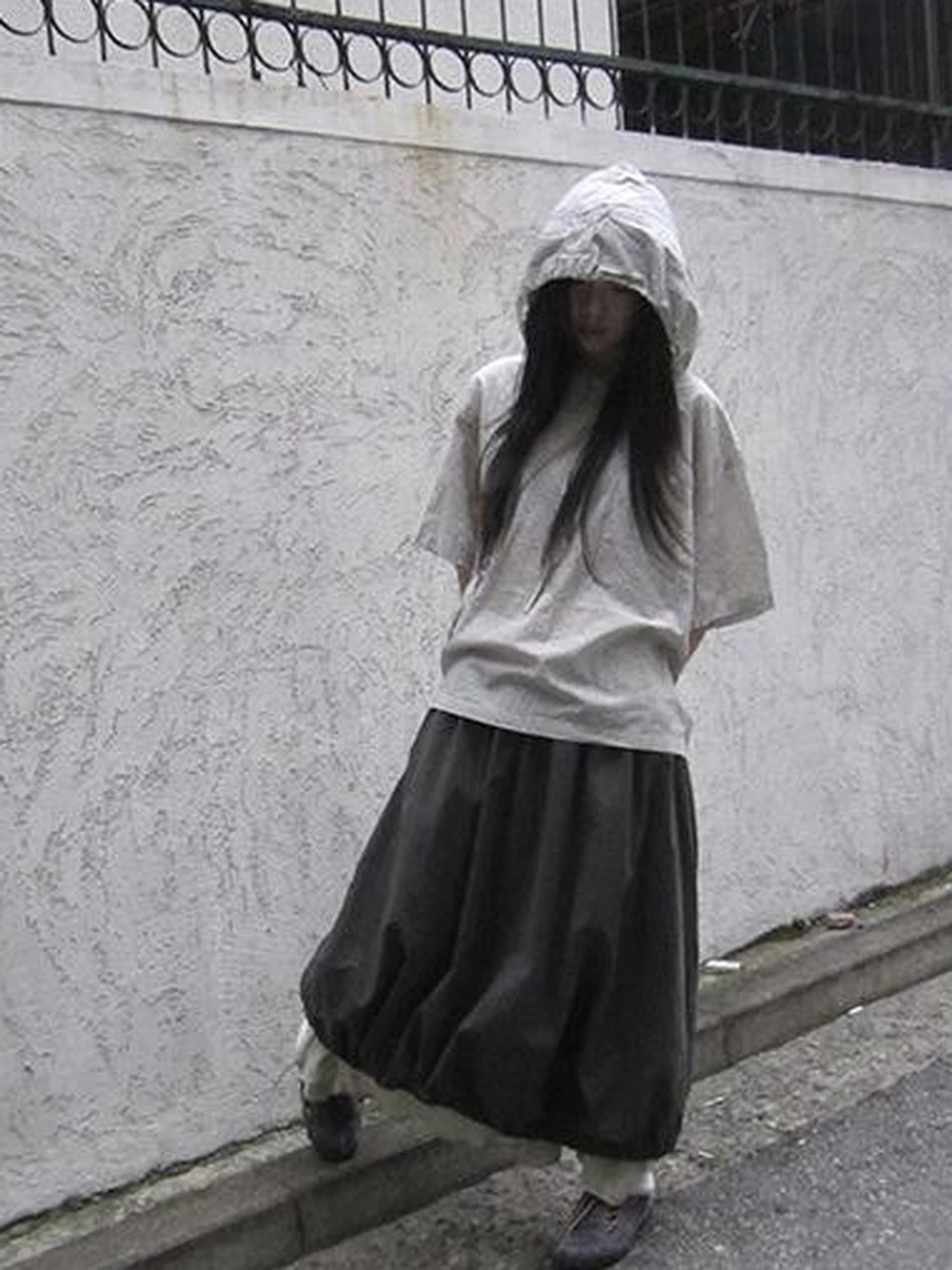 Vintage Plaid Short Sleeve Hooded Shirt