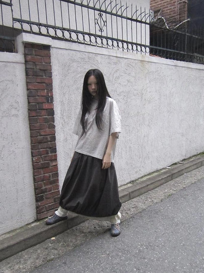 Vintage Plaid Short Sleeve Hooded Shirt