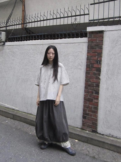 Vintage Plaid Short Sleeve Hooded Shirt