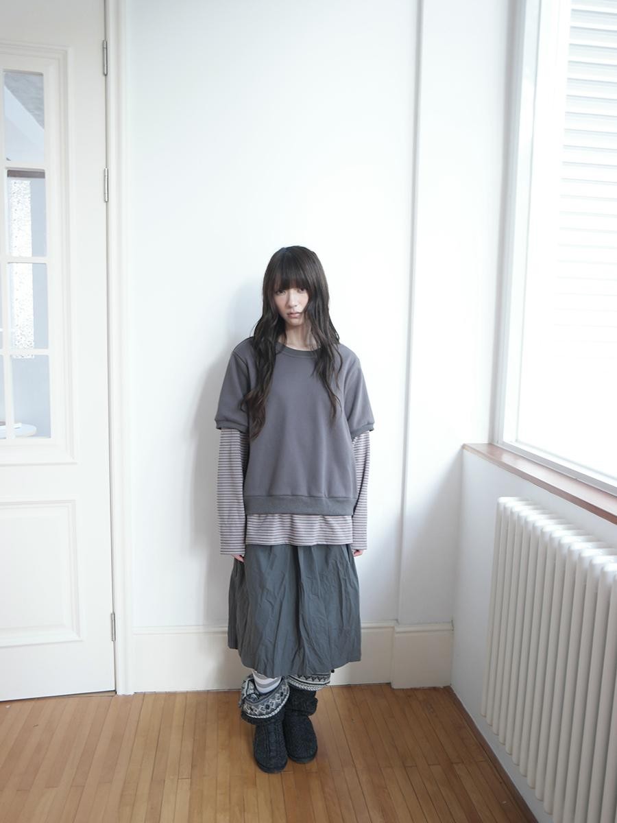 ang project Vintage Pleated Elastic Waist A Line Women&