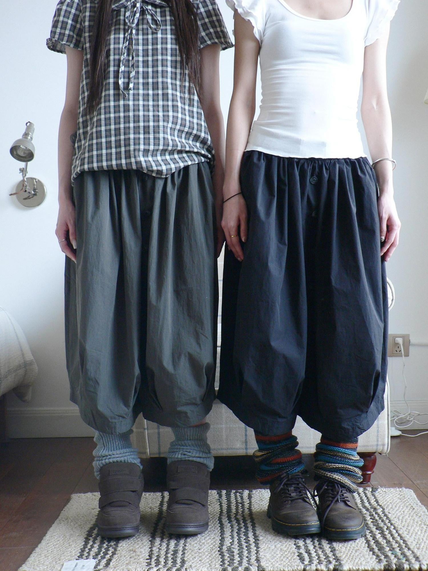 ang project Vintage Pleated Single Row Buttons Cropped Women&