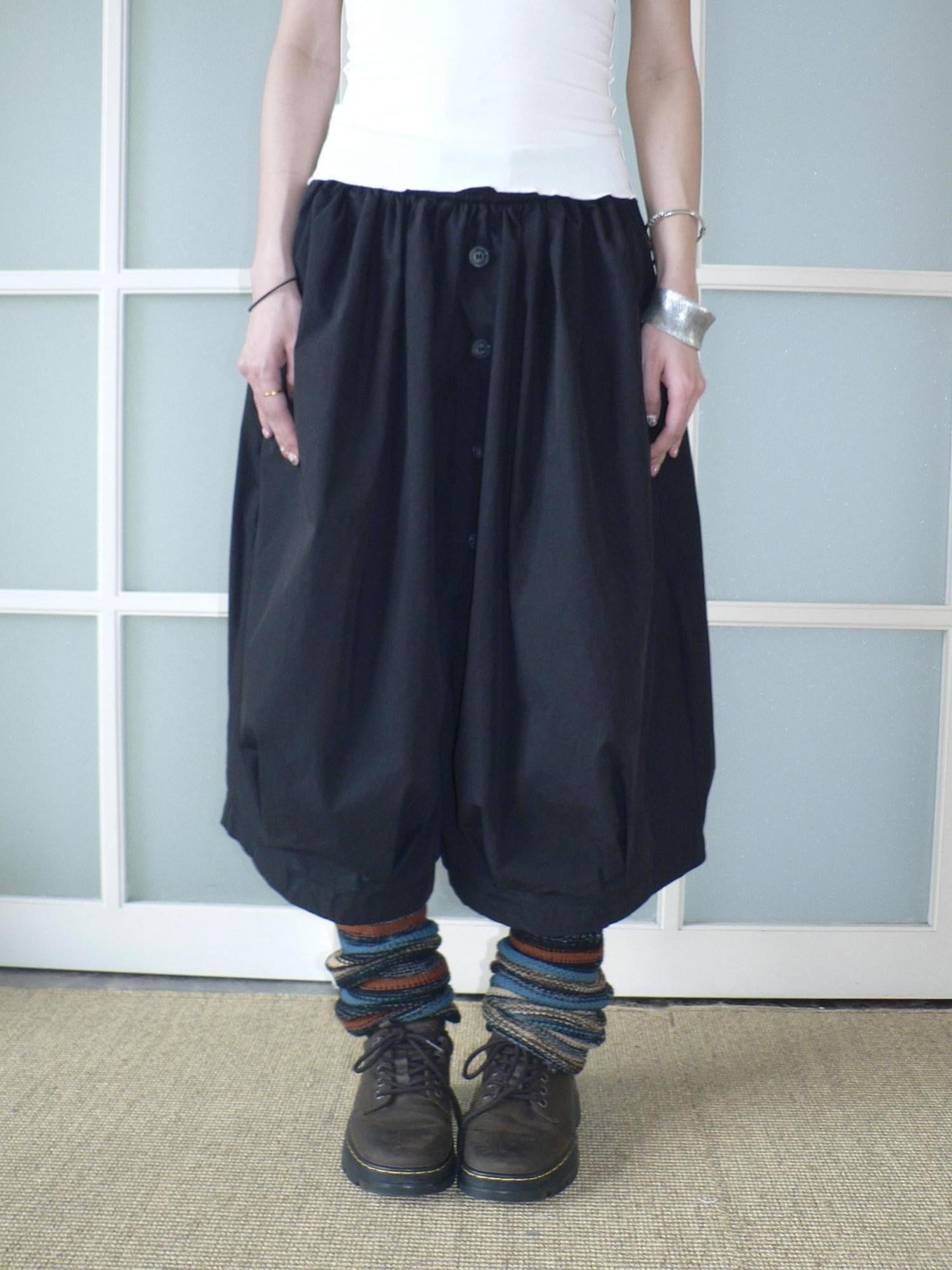 ang project Vintage Pleated Single Row Buttons Cropped Women&