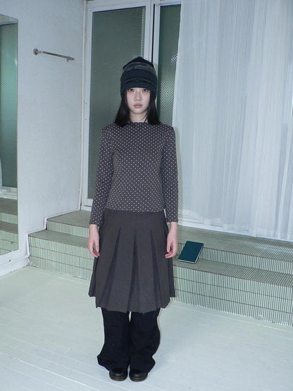 ang project Vintage Polka Dot Print Cropped T-shirt T-shirt