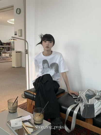 Updateang project Vintage Portrait Print Cropped Tee Summer 2022