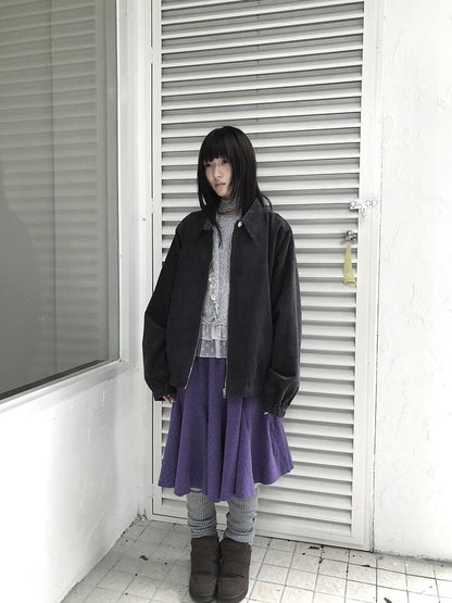 ang project Vintage Print Elastic Waist Loose A Line Women&
