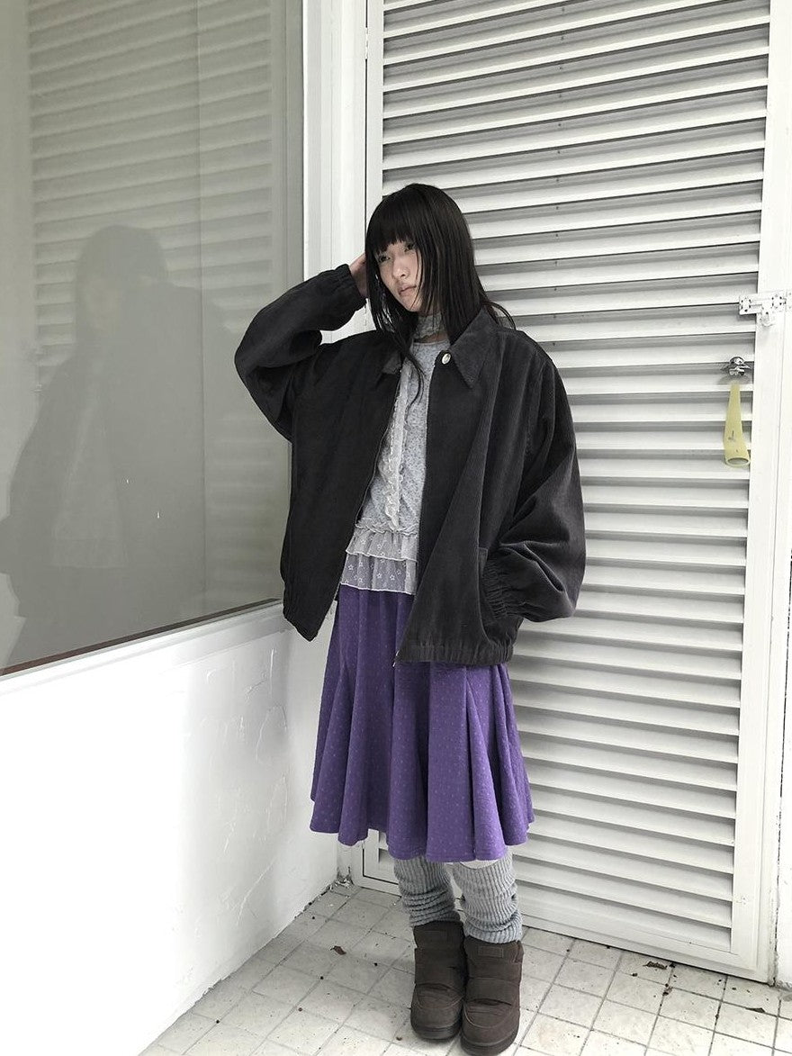 ang project Vintage Print Elastic Waist Loose A Line Women&