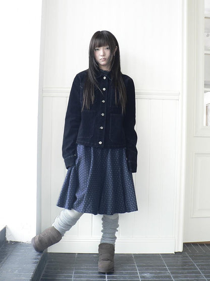ang project Vintage Print Elastic Waist Loose A Line Women&