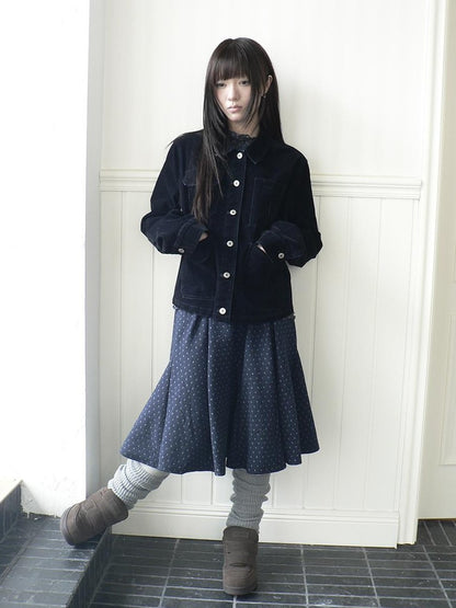 ang project Vintage Print Elastic Waist Loose A Line Women&