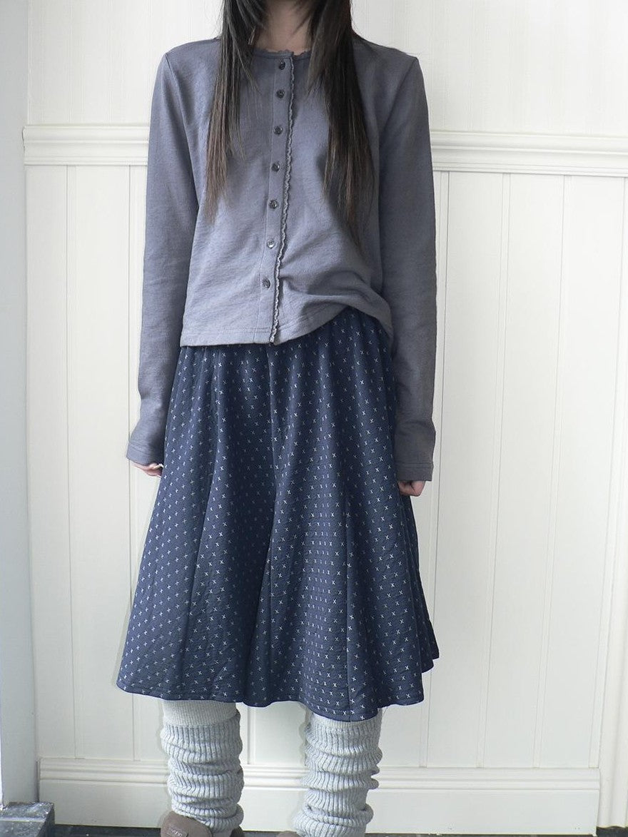 ang project Vintage Print Elastic Waist Loose A Line Women&