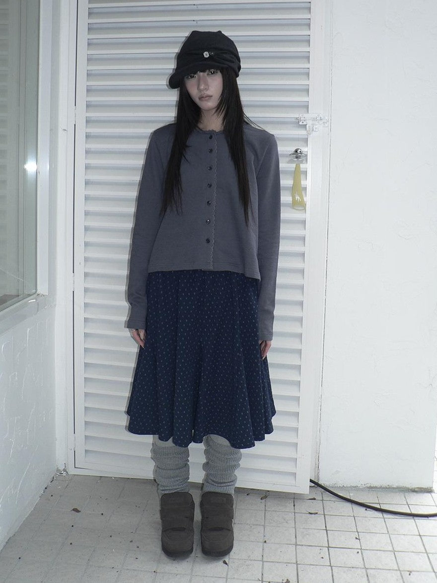 ang project Vintage Print Elastic Waist Loose A Line Women&