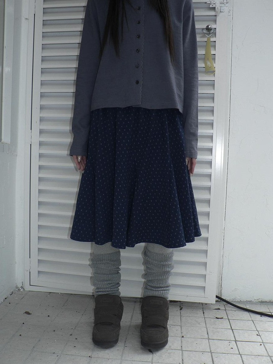 ang project Vintage Print Elastic Waist Loose A Line Women&