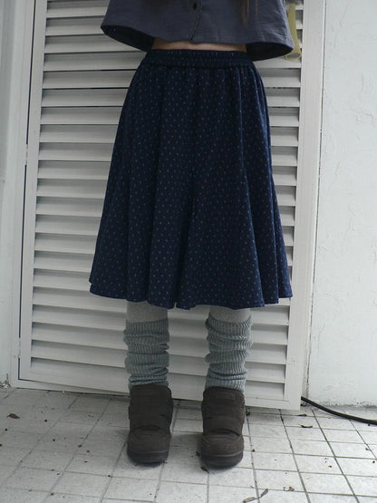ang project Vintage Print Elastic Waist Loose A Line Women&