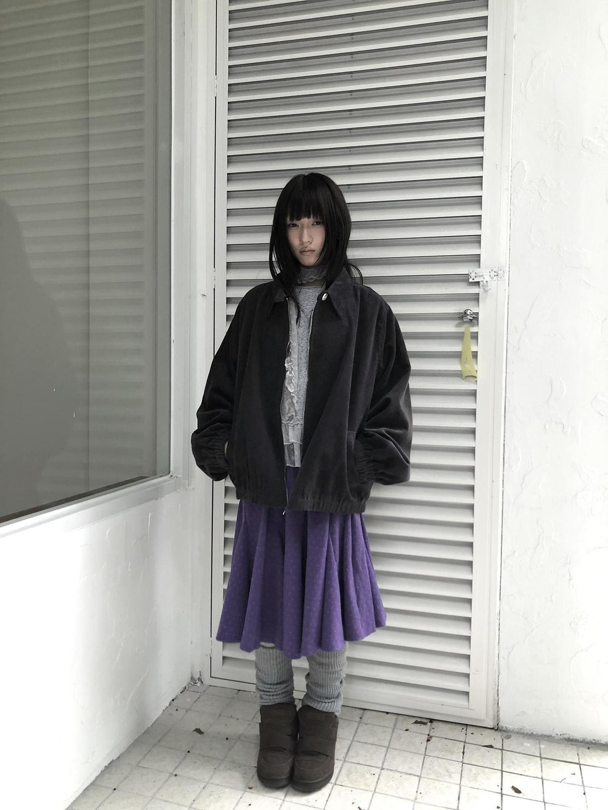 ang project Vintage Print Elastic Waist Loose A Line Women&