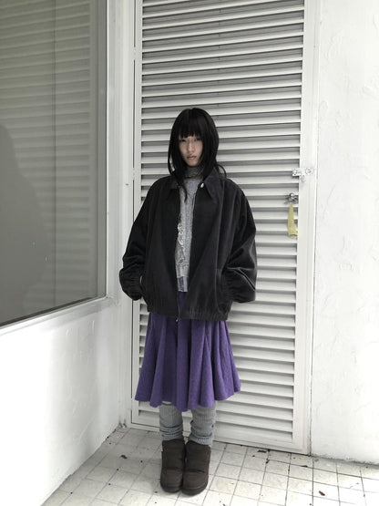 ang project Vintage Print Elastic Waist Loose A Line Women&