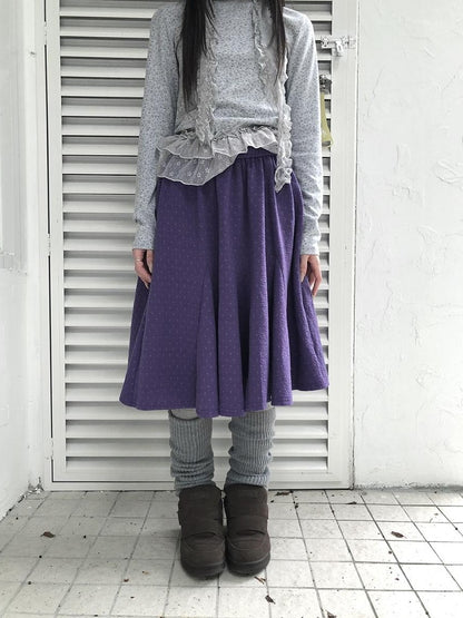 ang project Vintage Print Elastic Waist Loose A Line Women&
