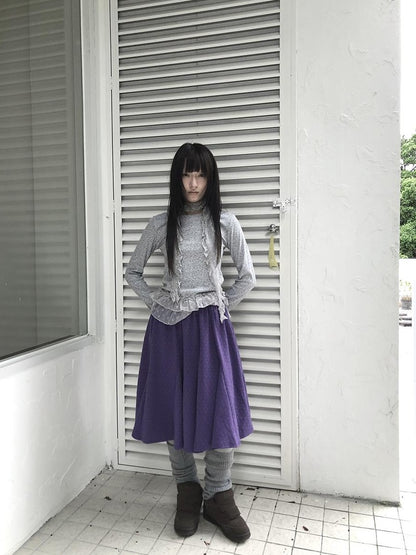 ang project Vintage Print Elastic Waist Loose A Line Women&
