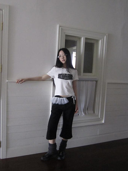 ang project Vintage Rivet Slimming Cropped Flared Pants