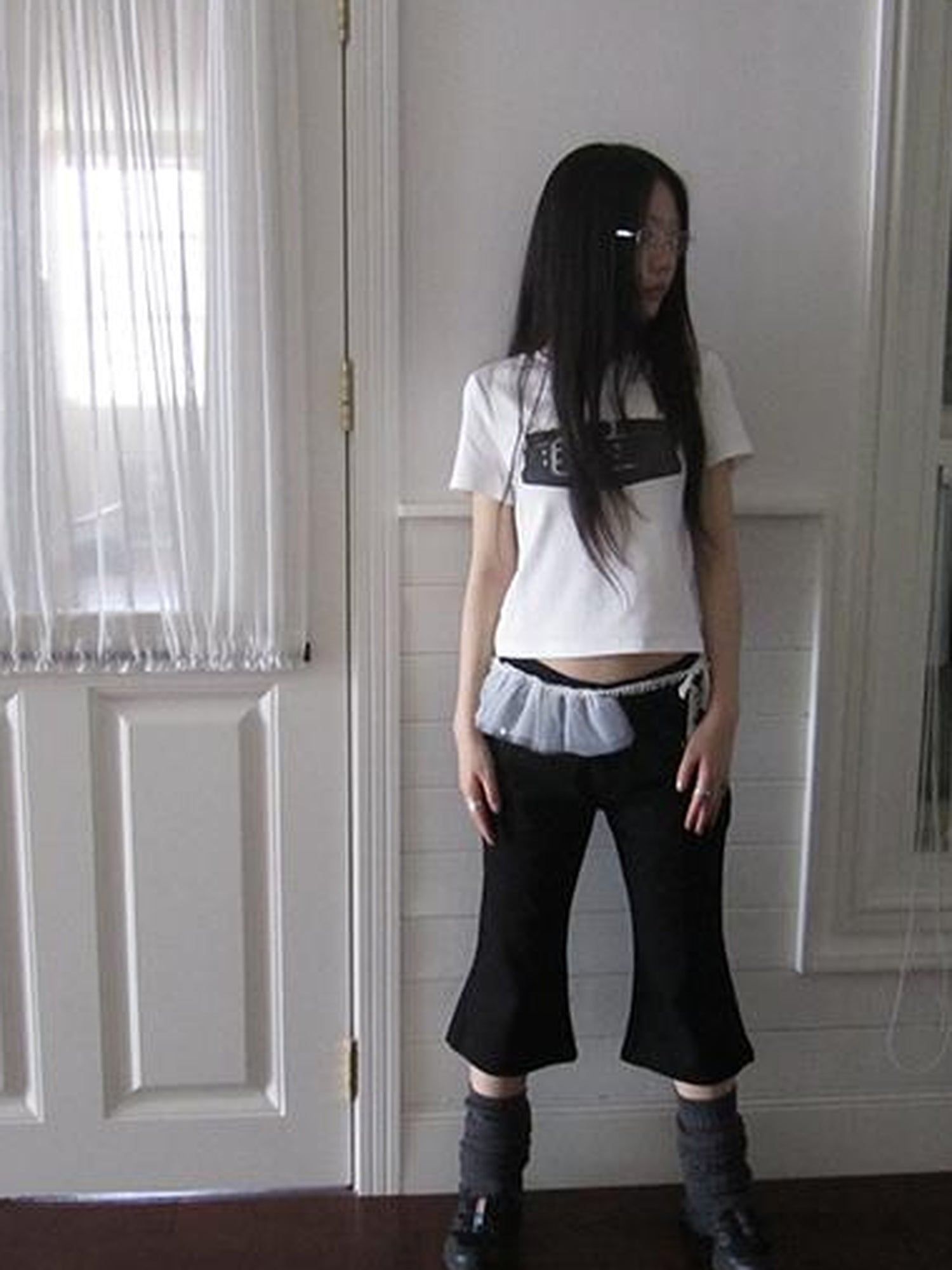 ang project Vintage Rivet Slimming Cropped Flared Pants