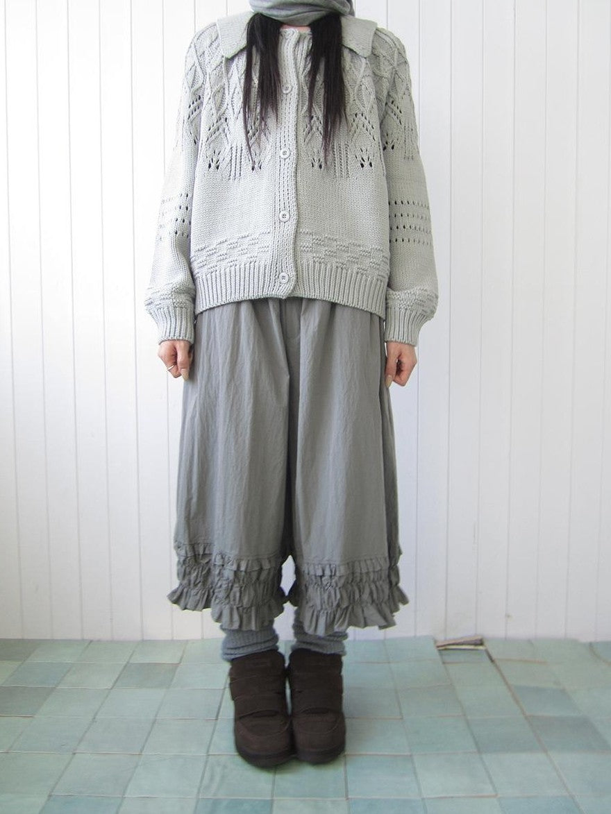 ang project Vintage Ruffle Ruched Elastic Waist Wide Leg Women&