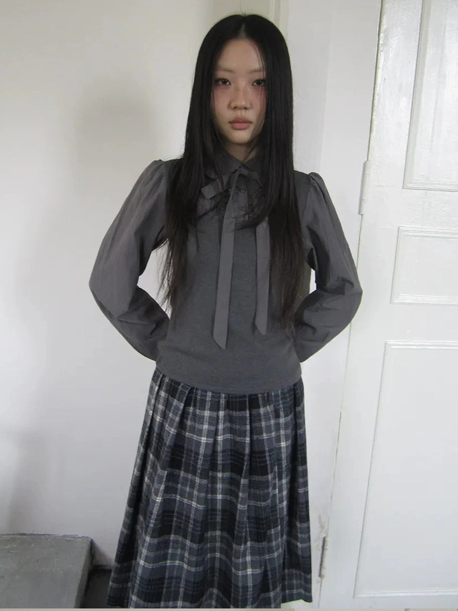 ang project Vintage Ruffled Lace Up Vest Blouse Shirts