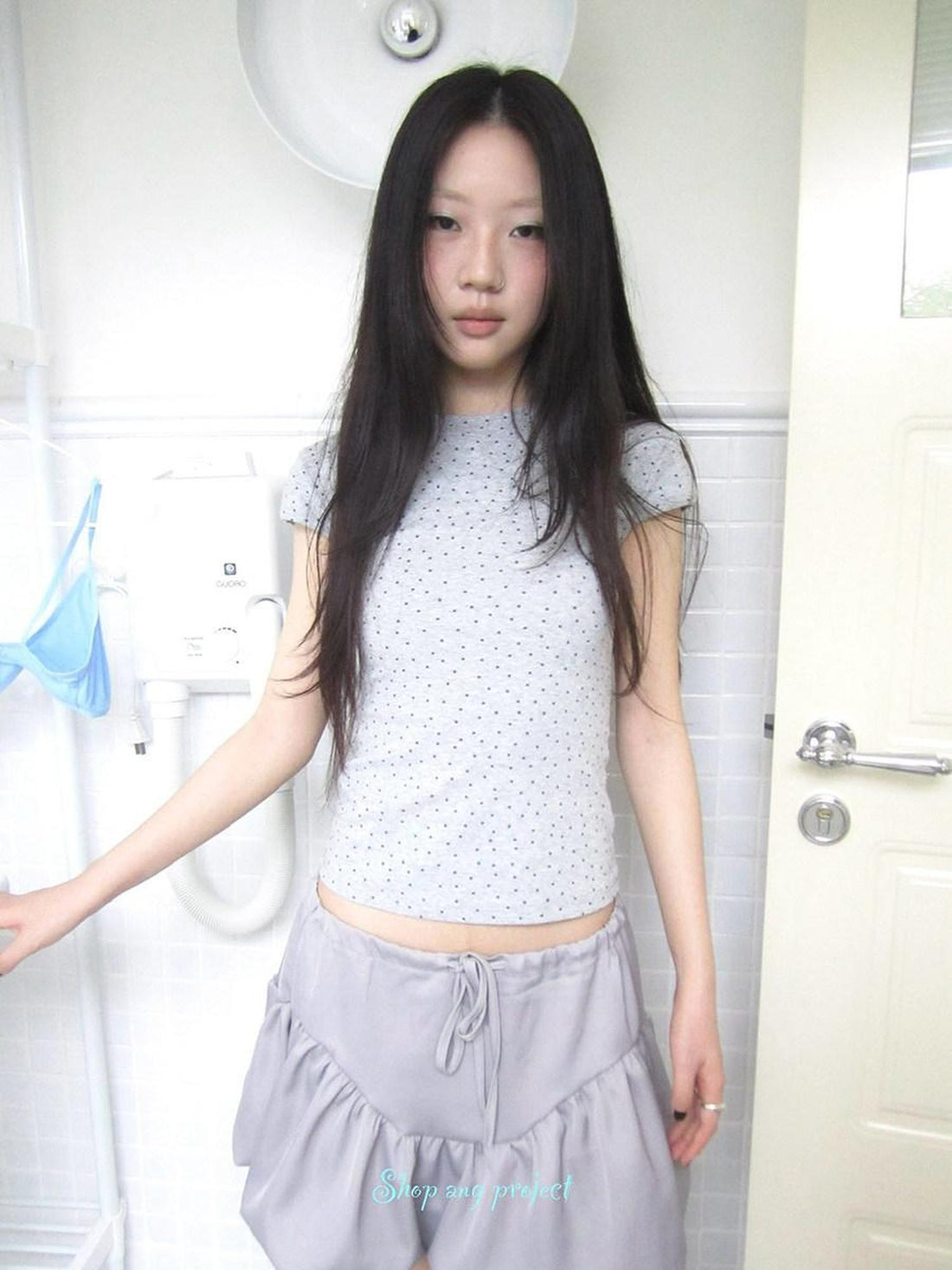 ang project Vintage Star And Polka Dot Print Slim Fit Women&