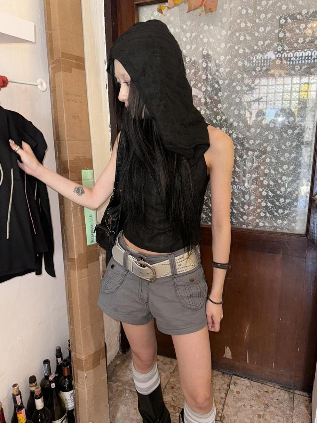 ang project Vintage Summer Cargo Shorts For Women