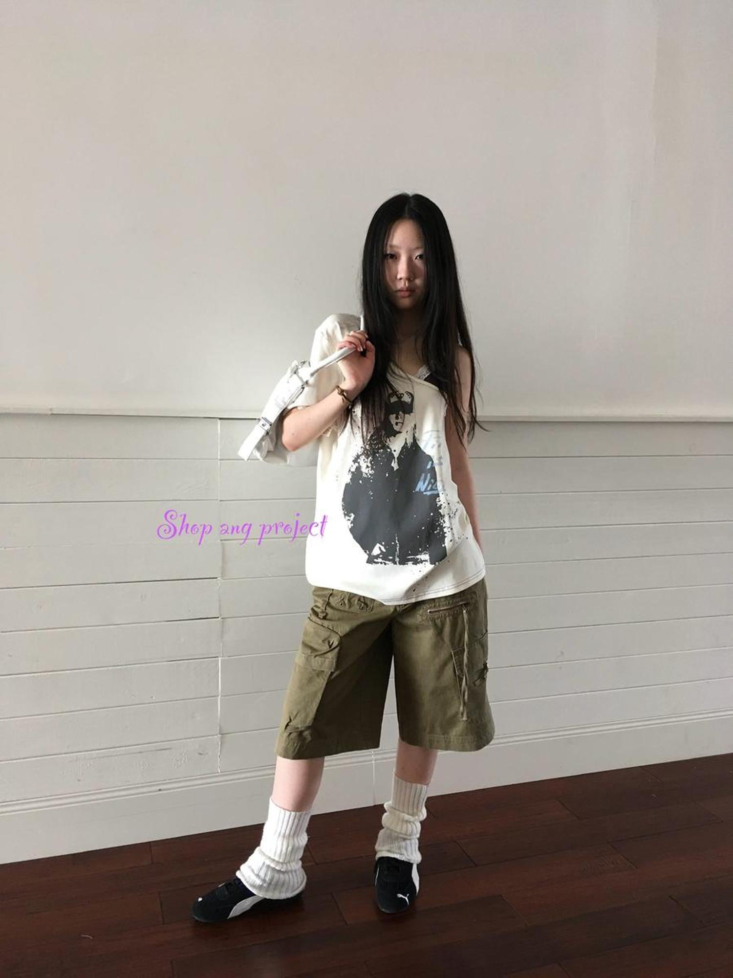Updateang project Vintage Summer Portrait Print Off Shoulder Lace Trim T Shirt