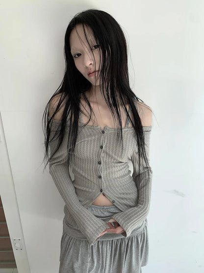 Vintage Textured Button Front Knit Bolero