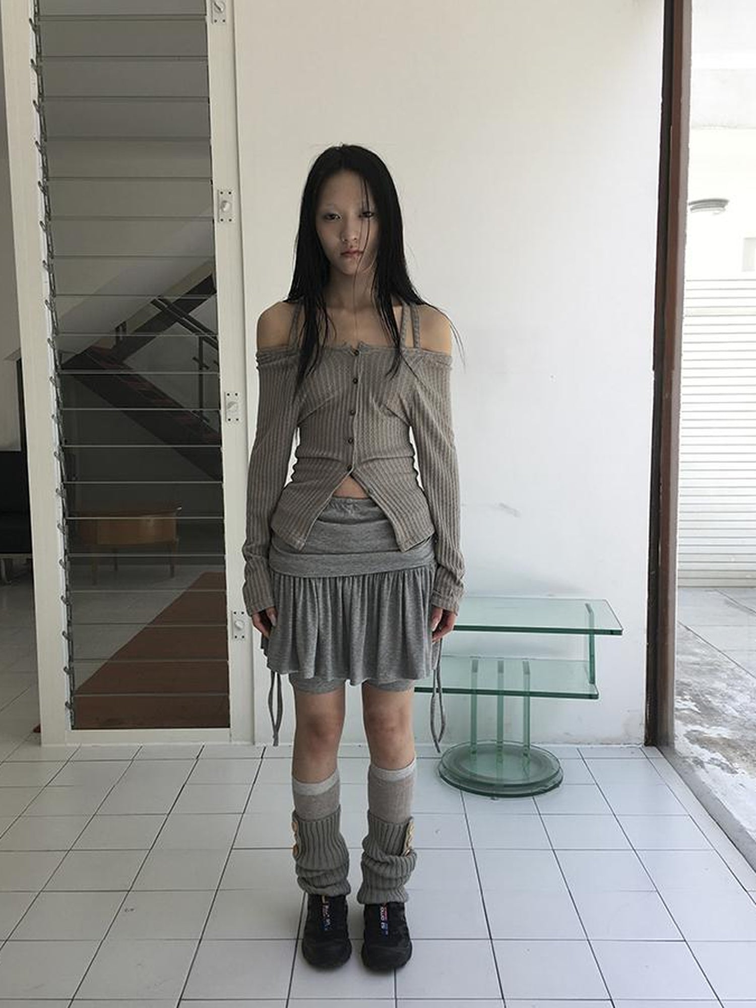 ang project Vintage Textured Button Front Knit Bolero
