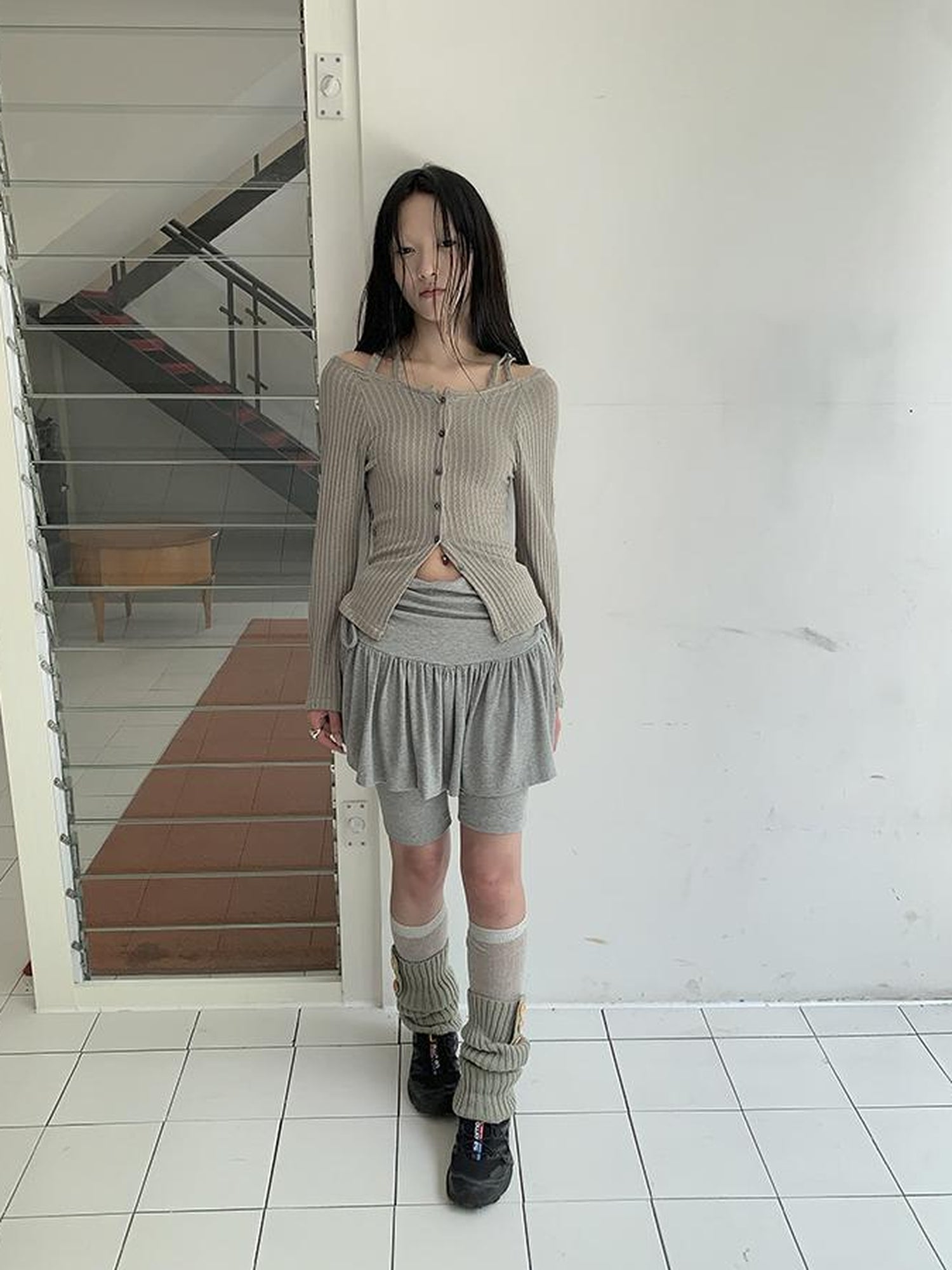 ang project Vintage Textured Button Front Knit Bolero