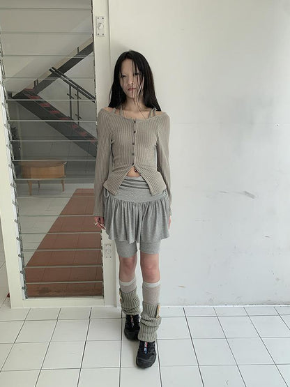 ang project Vintage Textured Button Front Knit Bolero