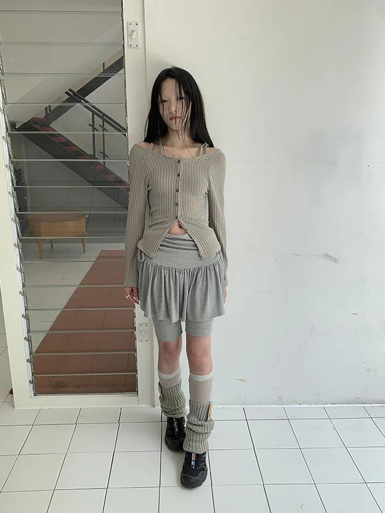 Vintage Textured Button Front Knit Bolero