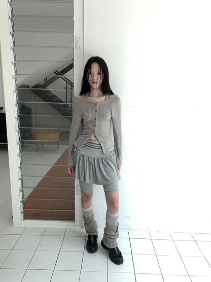 Vintage Textured Button Front Knit Bolero