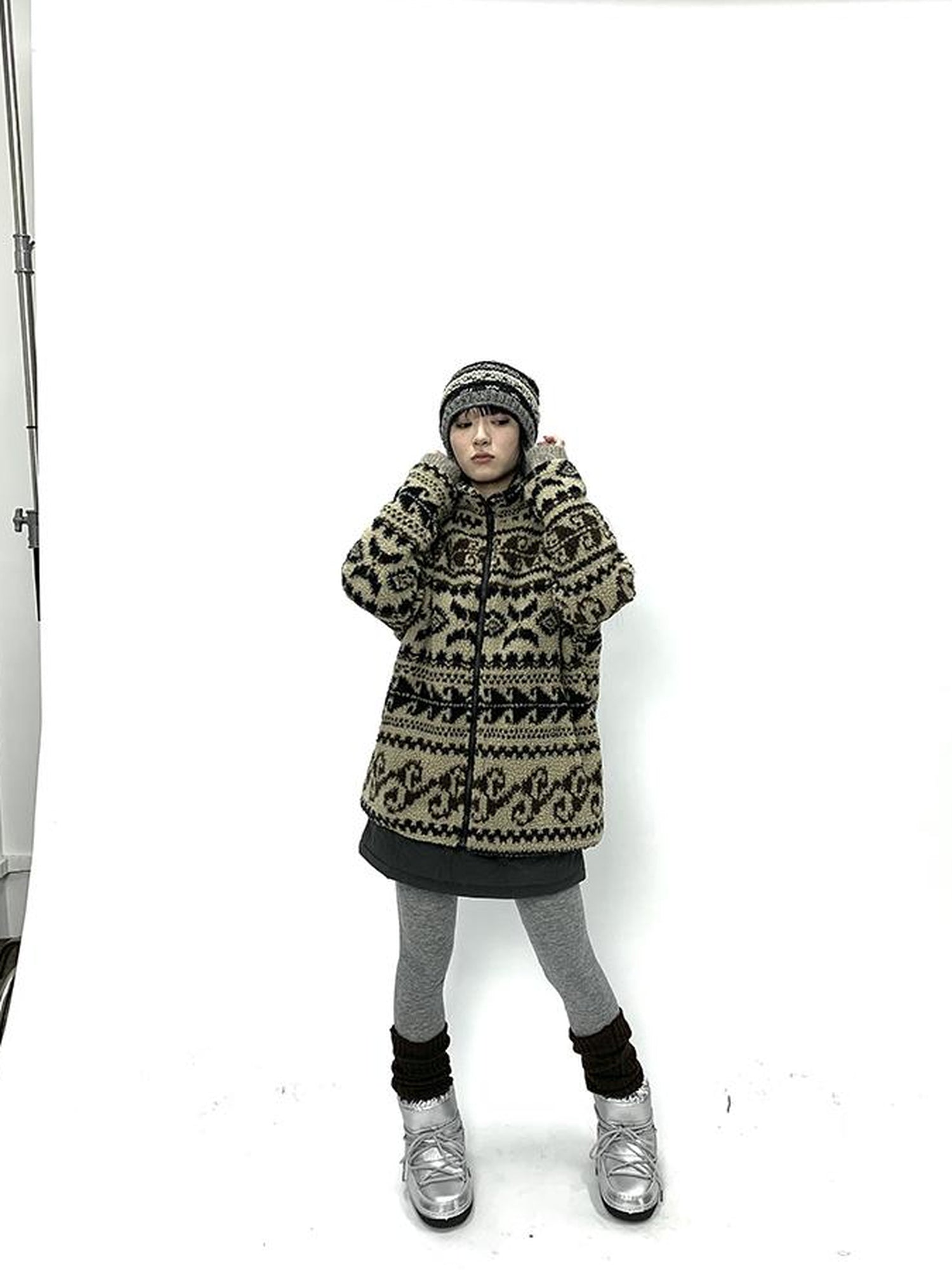 Updateang project Vintage Tribal Cashew Print Lambswool Jacket