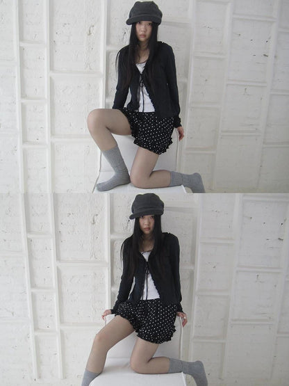 ang project Vintage Two Tone Bow Tie Peplum Blouse T-shirt