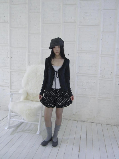 ang project Vintage Two Tone Bow Tie Peplum Blouse T-shirt