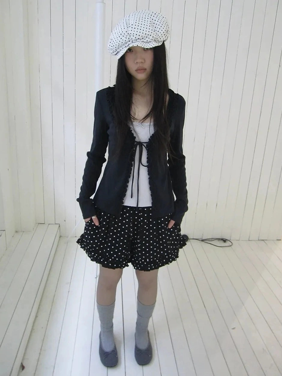 ang project Vintage Two Tone Bow Tie Peplum Blouse T-shirt