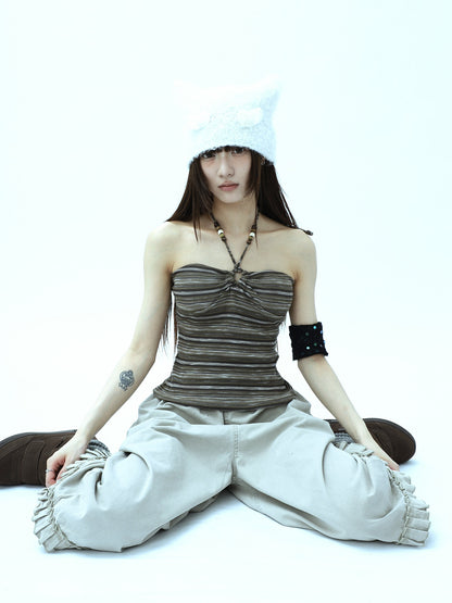 ang_project_Vintage_Variegated_Stripe_Padded_V-neck_Halter_Women&