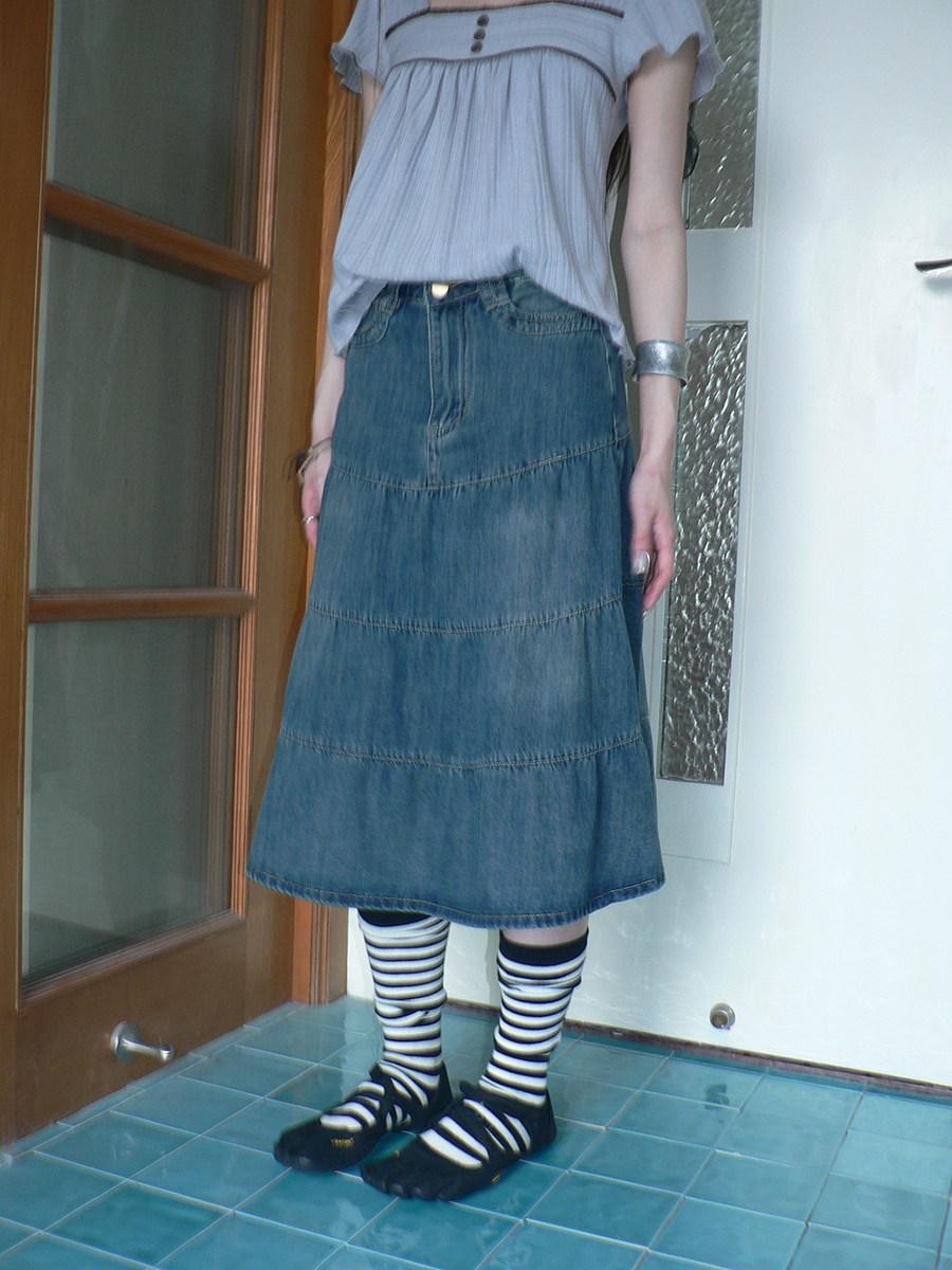 ang project Vintage Washed Distressed Pleated Paneled High Waist Women&
