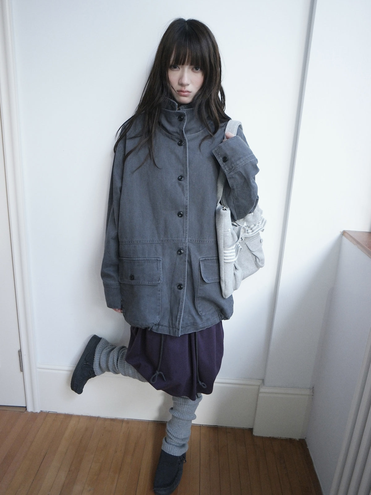ang_project_Vintage_Washed_Drawstring_Double_Layer_Collar_Mid_Length_Women&