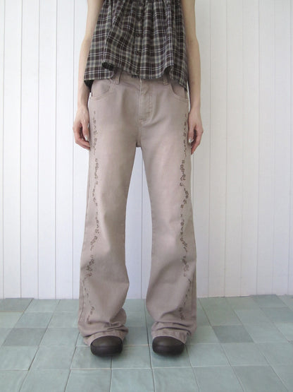 ang project Vintage Washed Embroidered Floral Women&