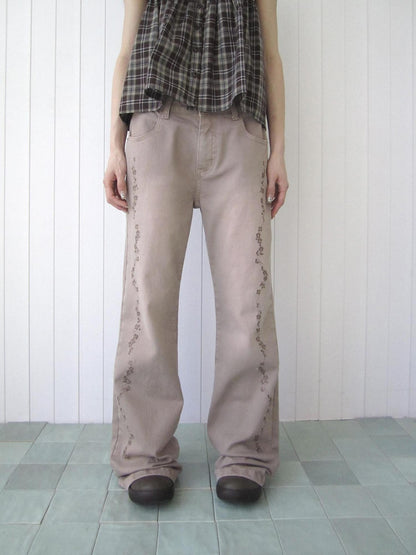 ang project Vintage Washed Embroidered Floral Women&