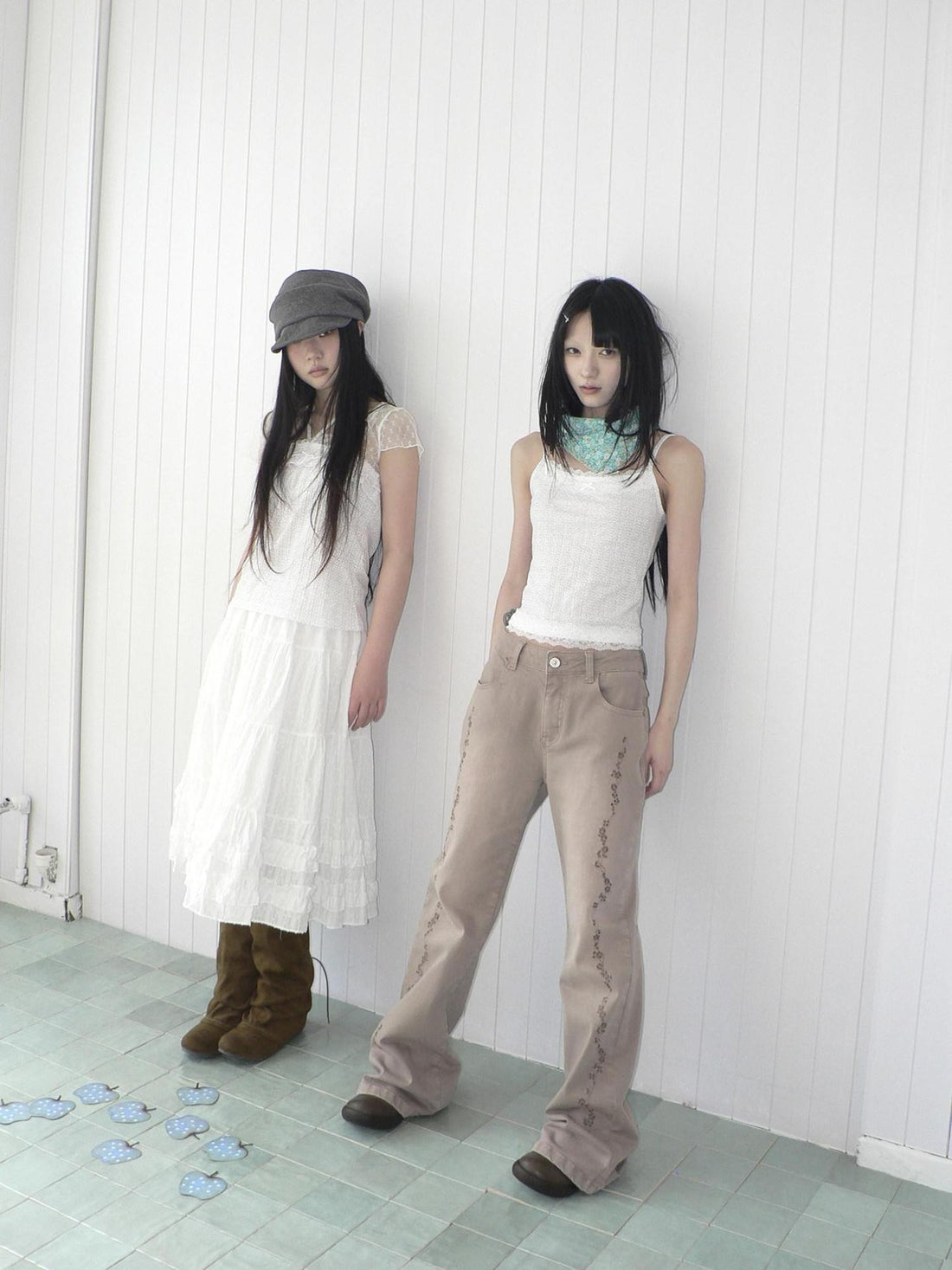 ang project Vintage Washed Embroidered Floral Women&