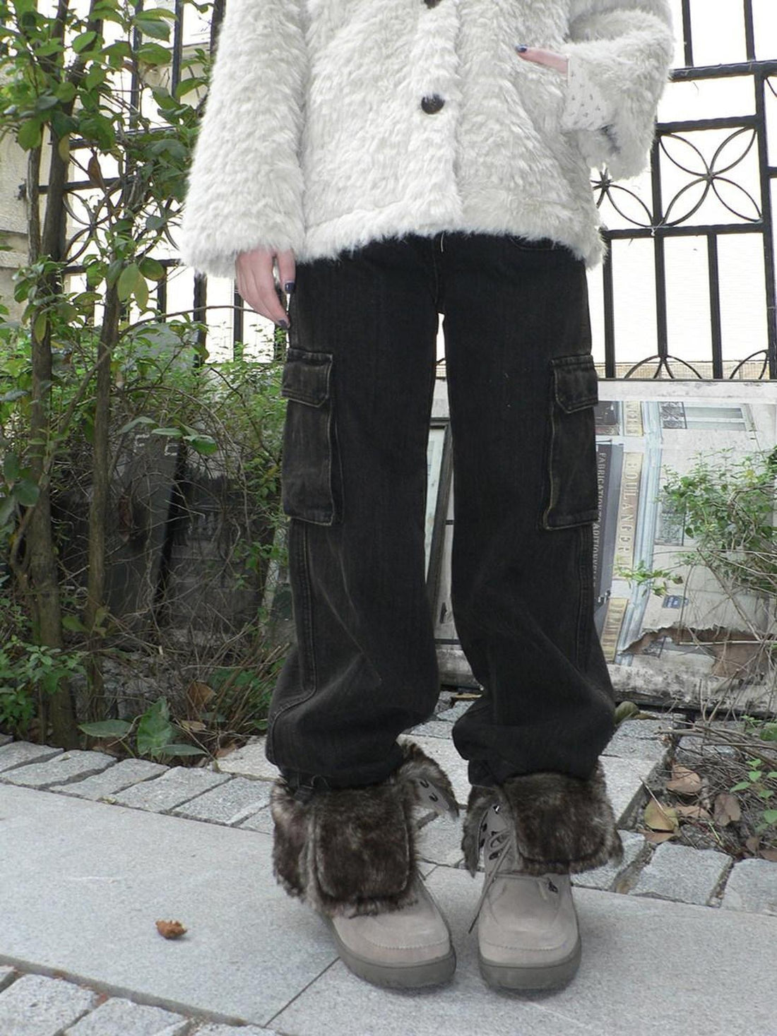 ang project Vintage Washed High Waist Straight Leg Button Fly Cotton Pockets Womens Jeans