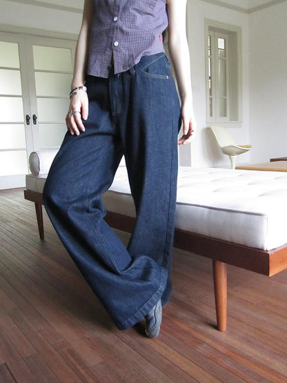 ang project Vintage Washed Low Rise Wide Leg Jeans
